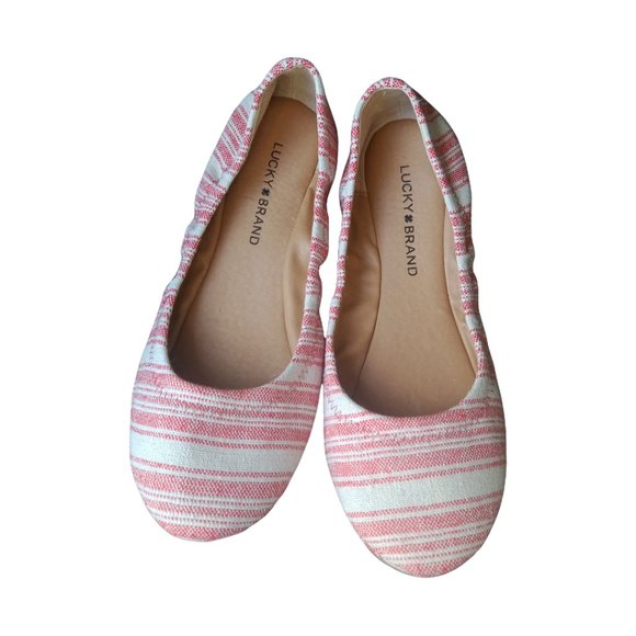 Lucky Brand Shoes - Lucky Brand Red and Cream Emmie Ballet BNWOT size 7.5/38